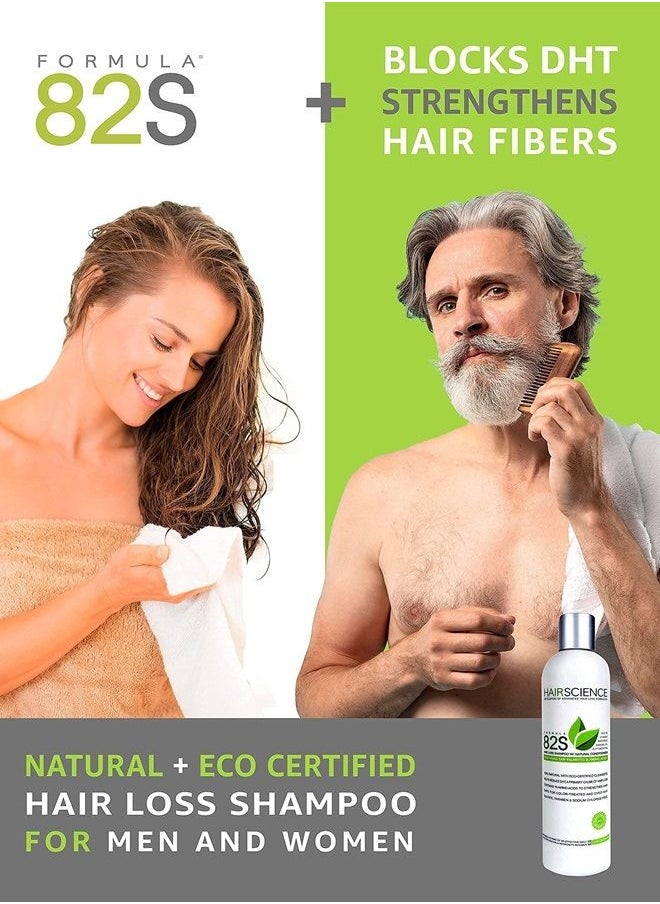 82S Hair Science Formula 82S | Hair Loss Shampoo & Conditioner with DHT blocker: Saw Palmetto + Biotin, Panthenol, Vitamin A, Phytokeratine & Amino Acids | For Men and Women  - Image 2