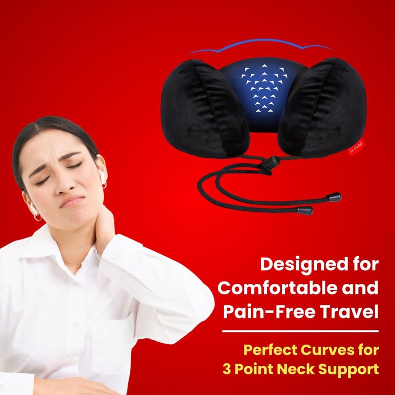 Dr. Ortho DrOrtho Premium Orthopaedic Travel Neck Rest Neck Pillow for Travel Travel Pillow for Neck Head Support Travel Neck Pillow for Chair Car Train Flight - Image 4