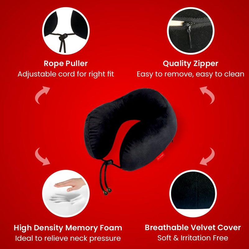 Dr. Ortho DrOrtho Premium Orthopaedic Travel Neck Rest Neck Pillow for Travel Travel Pillow for Neck Head Support Travel Neck Pillow for Chair Car Train Flight - Image 3
