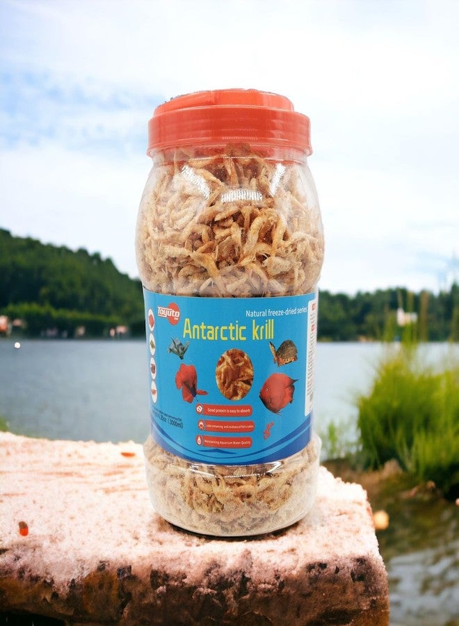 toyuto Premium Freeze-Dried Krill & Shrimp Mix - Ideal for Arowana, Koi, Tropical Cichlids, and Turtles - High-Protein Floating Aquarium Food (2000ml) - Image 3