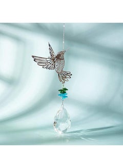 Generic Hummingbird Hanging Suncatcher Crystal Glass Prisms Ornament Garden Home Decor Gift Hummingbird iron pendant -63mm  - Image 3