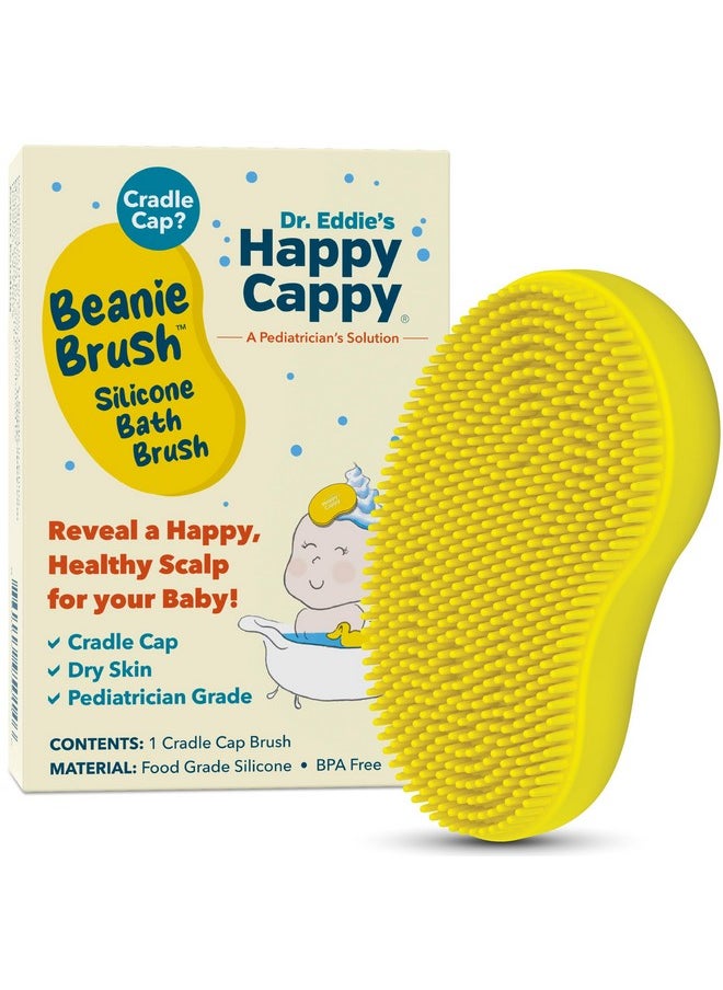 Happy Cappy - Beanie Brush A Pediatrician'S Solution For Babies Soothes Cradle Cap Dry Skin Food Grade Silicone Cradle Cap Brush Gentle Safe Bpa Free - Image 1