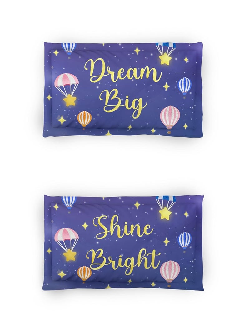 DDECOR Live beautiful Ddecor Little Brats Collection Bedsheet Set 100 Cotton Bedsheet for Double Bed 145 TC Kids Double Bedsheet with 2 Pillow Covers Blue  - Image 4