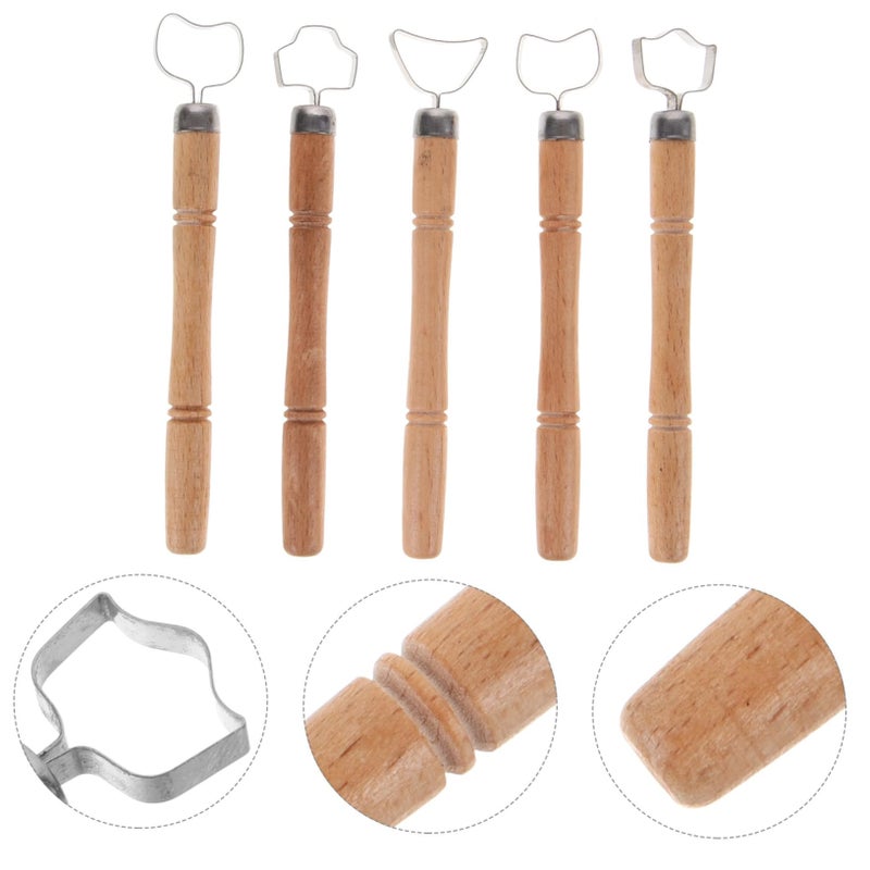 5Pcs Clay Sculpture Tool Set for Pottery Carving Smoothing and Modeling Craft Projects - Image 5