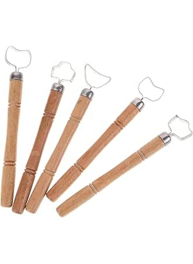 5Pcs Clay Sculpture Tool Set for Pottery Carving Smoothing and Modeling Craft Projects - Image 1