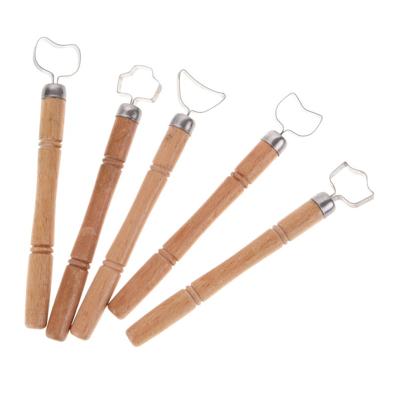 5Pcs Clay Sculpture Tool Set for Pottery Carving Smoothing and Modeling Craft Projects - Image 2