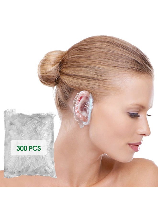 Abnaok 300 Pack Disposable Ear Covers for Shower, Waterproof Plastic Ear Shower Caps, Ear Protectors for Hair Dye, Hair Dryer, Bathing - Image 1