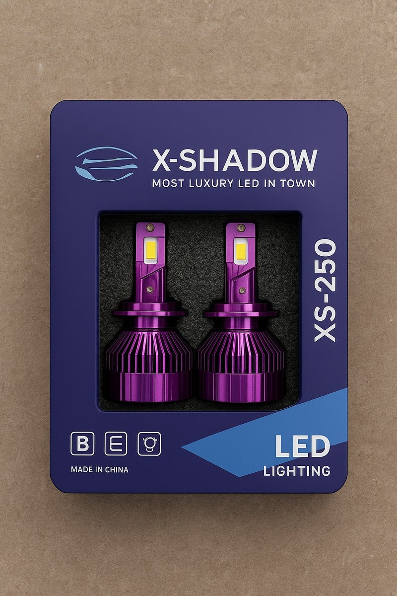 Shadow Led headlight XS-250W 94000LM CANBUS - Image 2