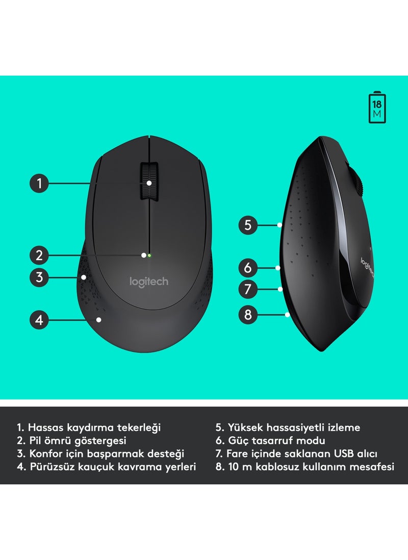 Logitech - MK345 WIRELES SET Q TR BLACK 920-006514 - Image 1