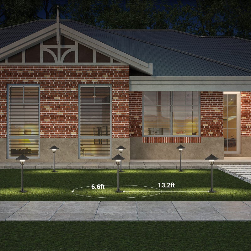 EDISHINE Low Voltage Pathway Lights, 3W 150 LM 3000K 16.5â€œ Tall LED Landscape Lights, 12V AC/DC 50,000Hrs Waterproof Aluminum Housing Outdoor Landscape Lighting for Path, Yard, Garden - Image 5