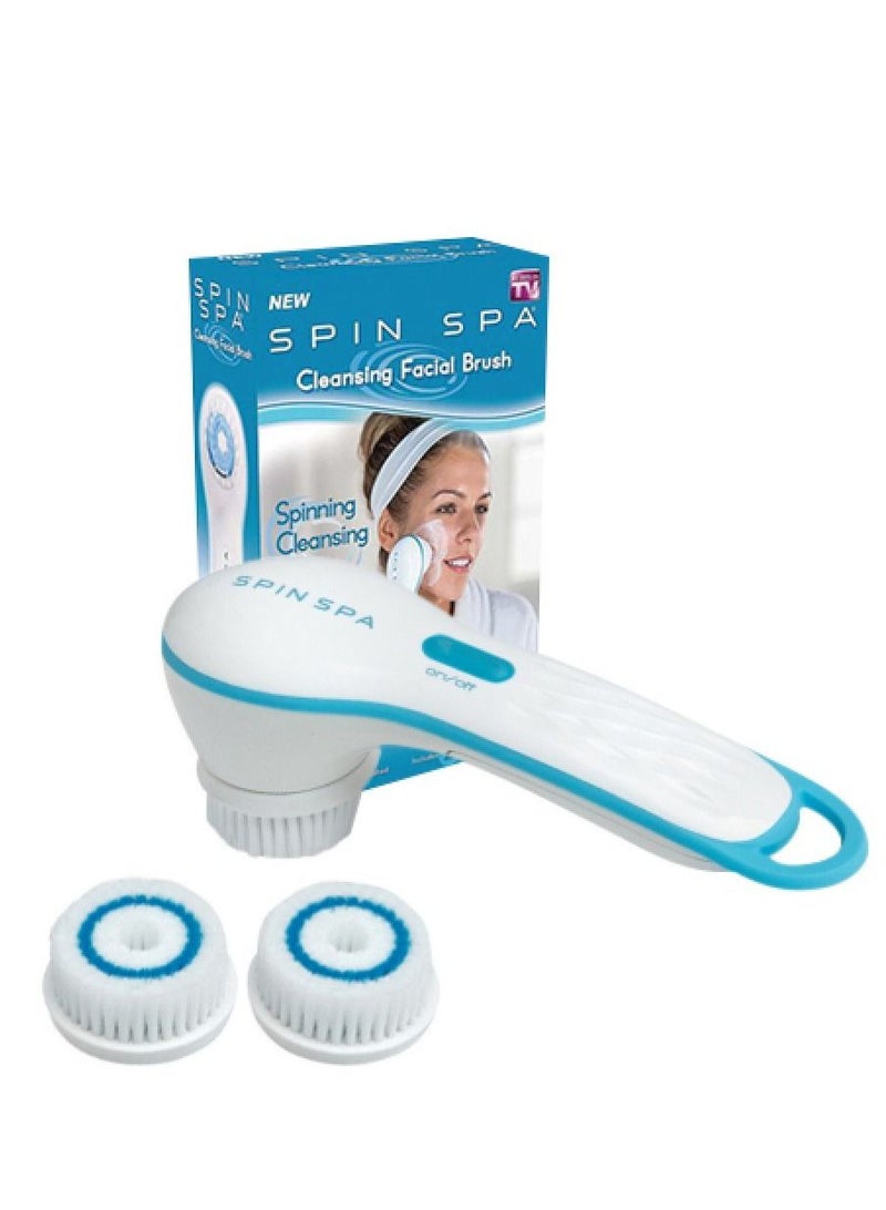 Spin Spa Spinning Facial Cleansing Brush With 2 Heads - Image 1