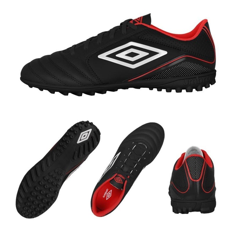 Umbro Men's Classico 12 TF Turf Soccer Shoes, Black/White/Red, 12.5 - Image 3