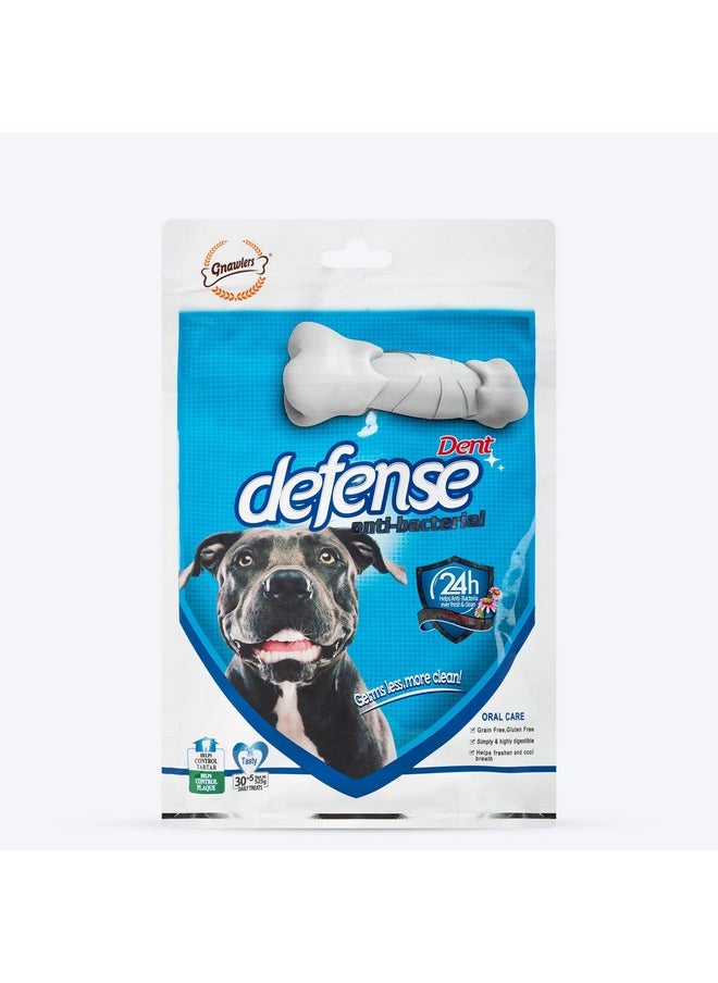 Gnawlers - Gnawlers Dent Defense Anti Bacterial, Dental Chew Bone for Dogs Medium, 525 g - Image 1
