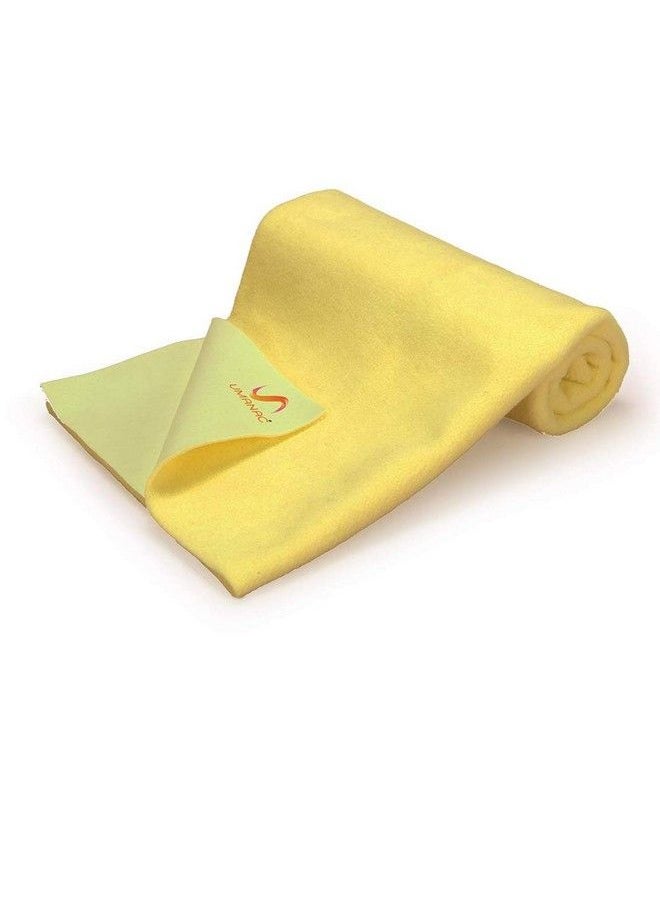 UMANAC Polyester Baby Dry Sheet Mattress Bed Protector Reusable Washable Sheet For Kids Infant Toddler And Adults Yellow Small (70 Cm X 50 Cm)  - Image 1