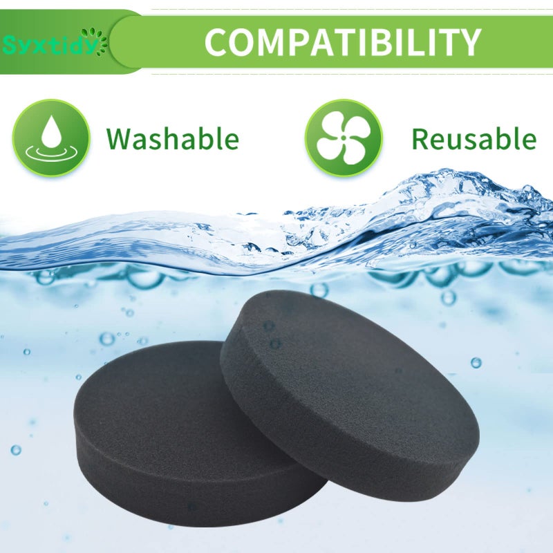Syxtidy Premotor Filter for Bissell Powerforce Helix Bagless Vacuum 2191, 2190, 2254, 2256, 1700,Foam Filters Replace Parts #1608225,5 Pack,Black - Image 4