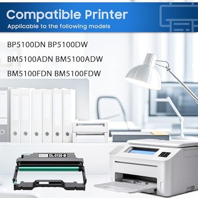 5120 DL-5120 DL5120 DRUM UNIT 1-PACK BLACK TL-5120 DRUM UNIT REPLACEMENT FOR PANTUM TL-5120 DRUM FOR BP5100DN BP5100DW BM5100ADN BM5100ADW BM5100FDN BM5100FDW PRINTER - Image 2