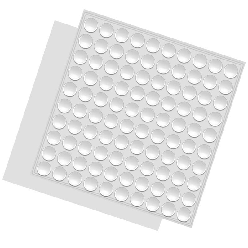 Abhsant Door Bumper Adhesive Silicone Circular Dots Cabinet Round Self Wall Safety Stoppers for Drawer Picture Frames, Cutting Boards, Laptops Transparent Color for Home Kitchen Office Pack 200 - Image 1