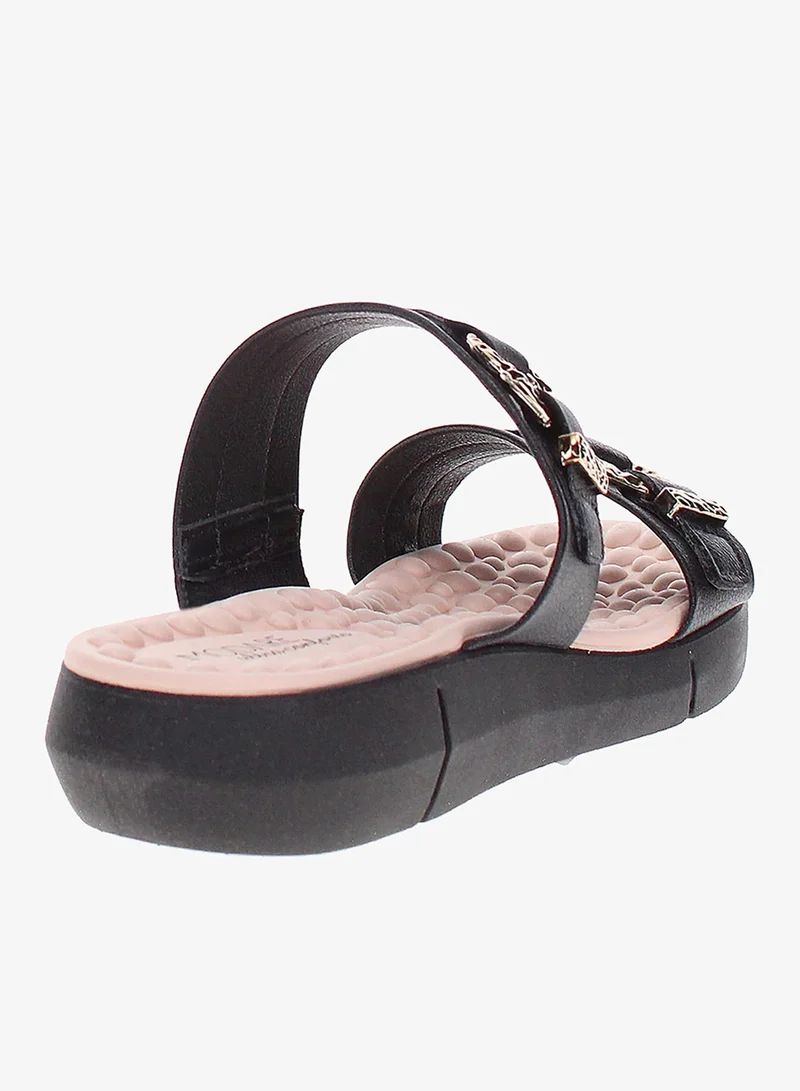 Modare Black Modare Women’s Flat Summer Footwear – Lightweight Slip-On Comfort with Stylish Casual Design for Women | Best Price UAE