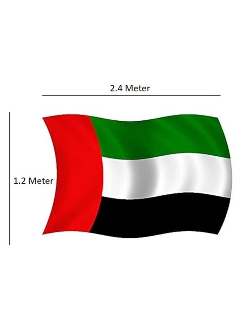 بوكسوودس علم دولة الإمارات العربية المتحدة منسوج عادي مقاس 1.2 × 2.4 متر لديكور اليوم الوطني 