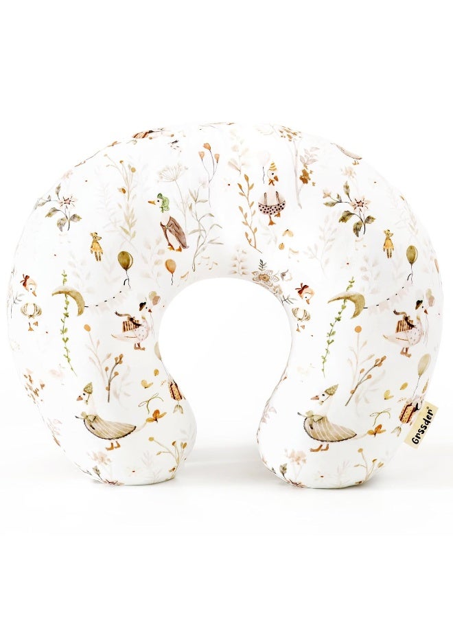 GRSSDER غطاء وسادة الرضاعة GRSSDER قابل للتمدد من مينيكي، أغطية رضاعة قابلة للإزالة لوسائد الرضاعة، غطاء فائق النعومة ومريح للأولاد والبنات، نمط بطة لطيف - Image 1