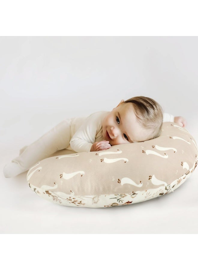 GRSSDER غطاء وسادة الرضاعة GRSSDER قابل للتمدد من مينيكي، أغطية رضاعة قابلة للإزالة لوسائد الرضاعة، غطاء فائق النعومة ومريح للأولاد والبنات، نمط بطة لطيف - Image 5