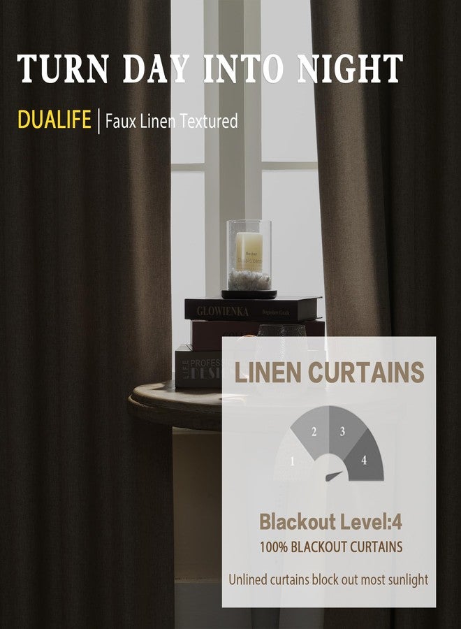 DUALIFE ستارة كتان من ديوالايف، لون بيج، طولها 84 بوصة، مناسبة لغرفة النوم/غرفة المعيشة، عازلة للحرارة، تحجب أشعة الشمس، مزودة بحلقات خلفية وجيب للعمود، مناسبة لغرفة الطعام، قطعتان - بيج، عرض 50 × طول 84 بوصة - Image 3