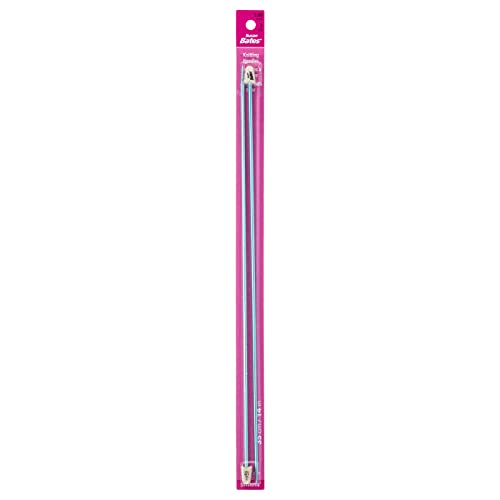 Susan Bates 11114-3 14-Inch Silvalume Single Point Knitting Needle, 3.25mm, Blue - Image 1