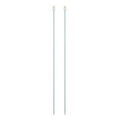 Susan Bates 11114-3 14-Inch Silvalume Single Point Knitting Needle, 3.25mm, Blue - Image 3