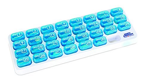 Jobar North American Health + Wellness Monthly Pill Organizer with 31 Removable Daily Pods – Numbered for Each Day of The Month – Snap Closure – Travel-Friendly Medication Organizer - Image 1