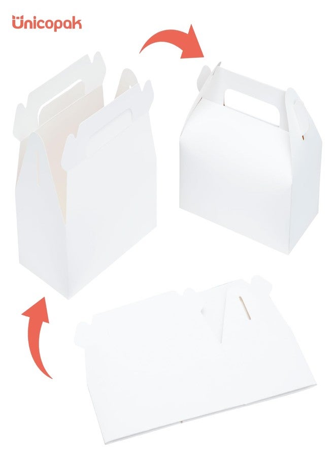 UnicoPak 30 Pack Party Favor Boxes Treat Boxes, White Gable Gift Boxes for Party Favors Goodies Cookies Treats Candies Meals Lunch, 6.5x3.5x3.5 Inches - Image 3