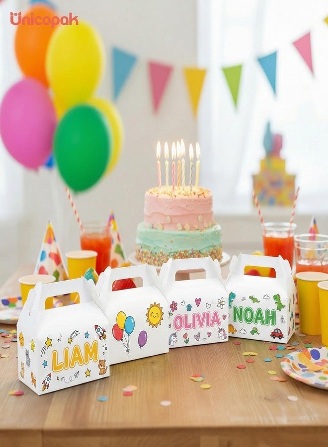UnicoPak 30 Pack Party Favor Boxes Treat Boxes, White Gable Gift Boxes for Party Favors Goodies Cookies Treats Candies Meals Lunch, 6.5x3.5x3.5 Inches - Image 5