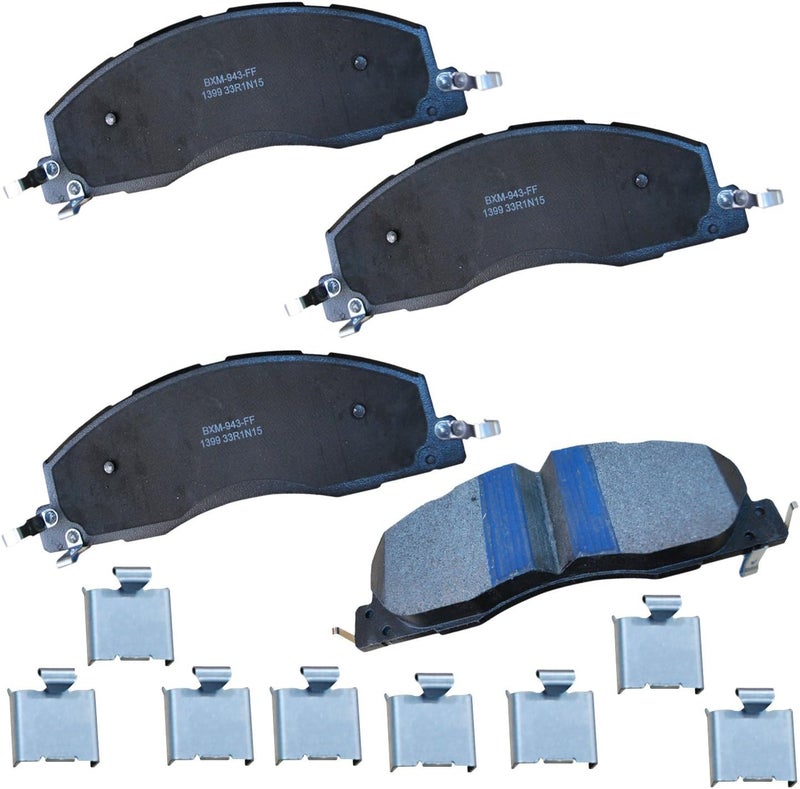 Bendix Premium SBM1399 Semi-Metallic Front Brake Pads for Dodge Ram 2500 2010-2009, Ram 3500 2010-2009, Ram 4000 2010-2009, Ram 2500 2018-2011, 3500 2018-2011, 4000 2014-2011 - Image 1