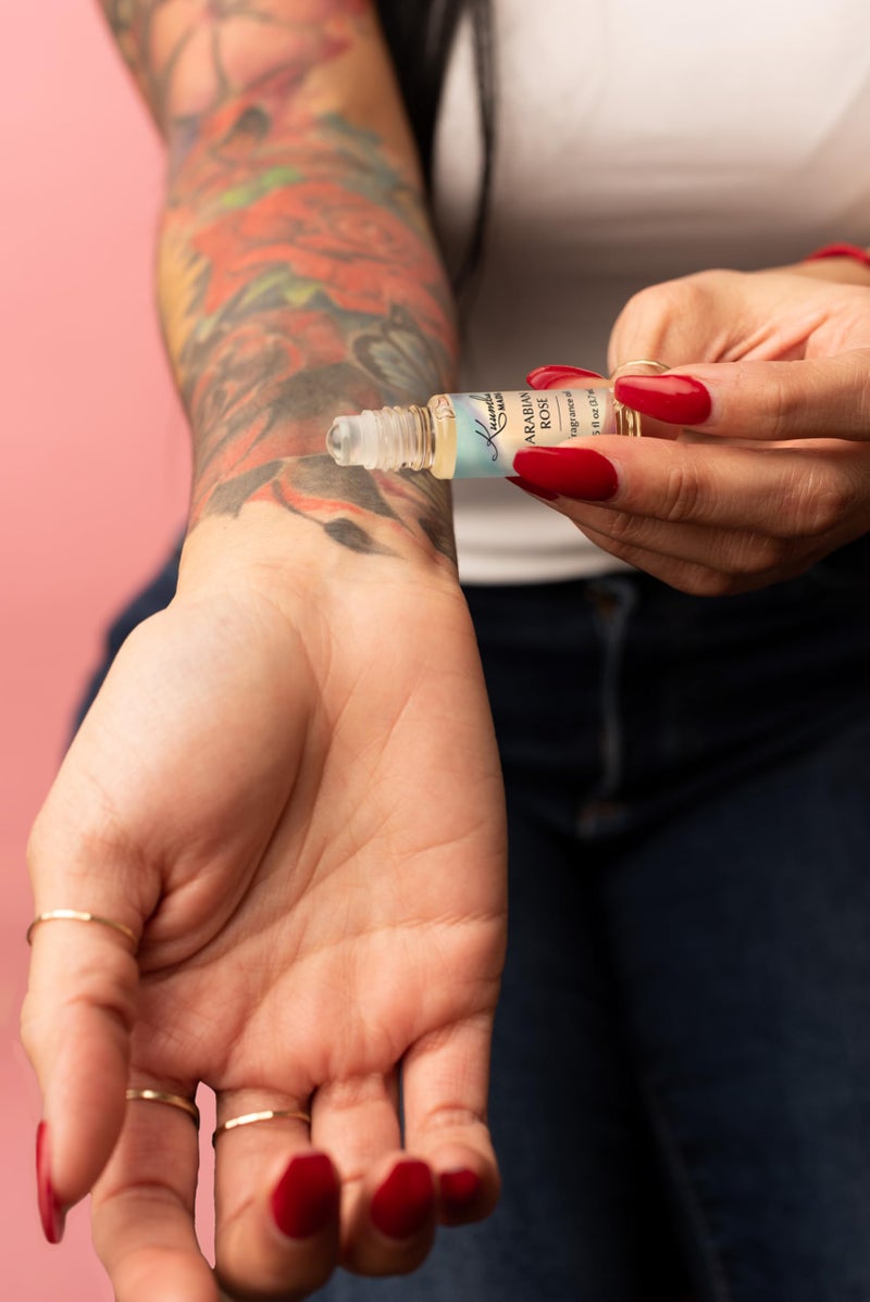 Kuumba Made Arabian Rose Fragrance Oil Roll-On 0.125 fl oz (3.7ml) | Rollerball Perfume | Alcohol Free - Image 3