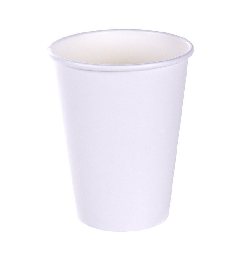 TashiBox 12 oz White Hot Drink Paper Cups - 120 Count - Disposable Paper Coffee Cups - Image 2