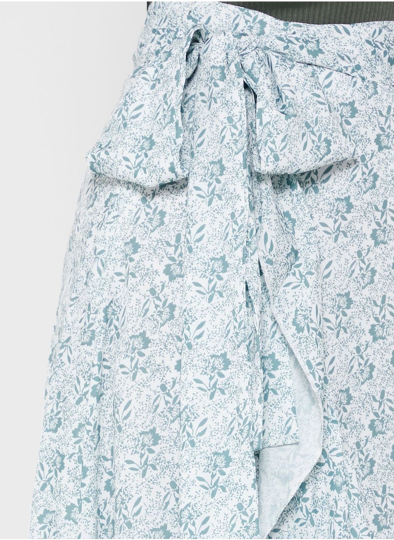 ELLA - Ditsy Print Wrap Skirt - Image 1
