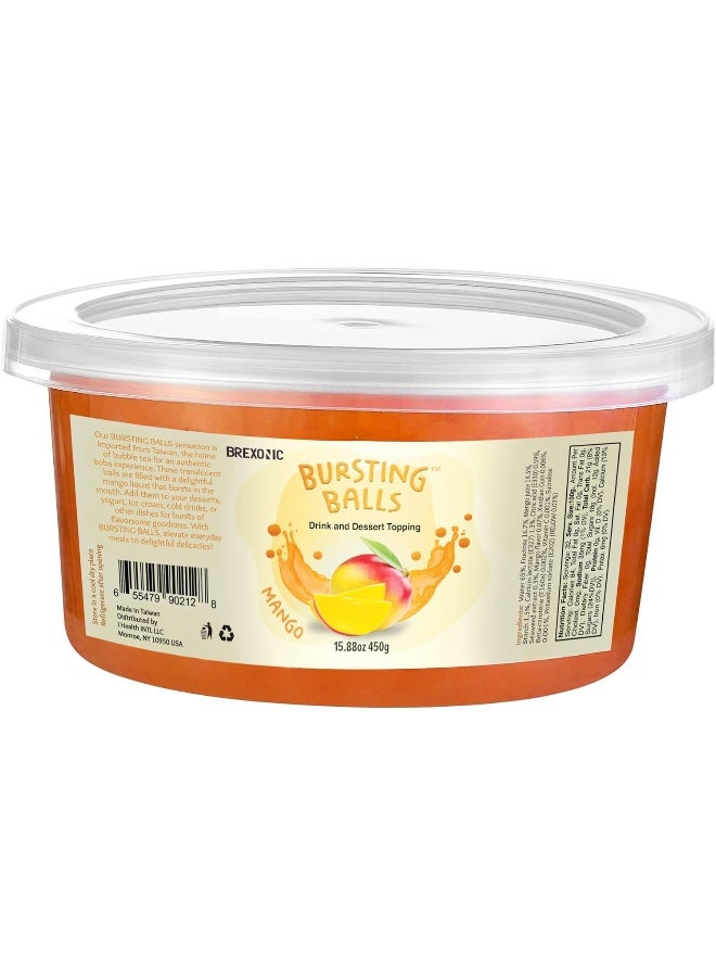 BREXONIC Mango Bursting Balls - Popping Boba Pearls - Image 1
