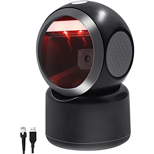 Symcode 1D 2D QR Desktop Barcode Scanner, Omnidirectional Hands-Free Automatic USB Barcode Reader Scanner - Image 1