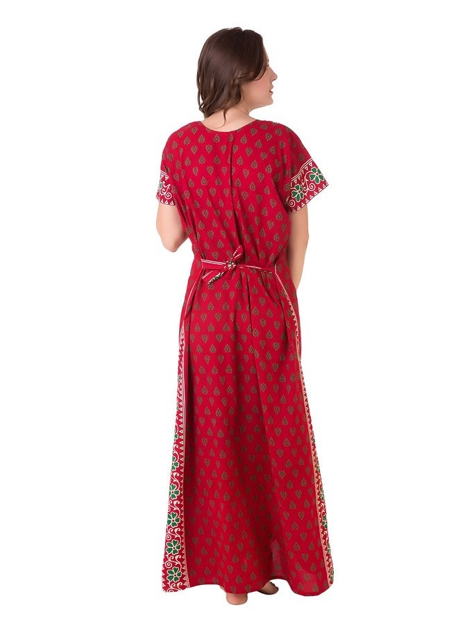 Masha - Masha Women's Cotton-Nighty Red - Image 1