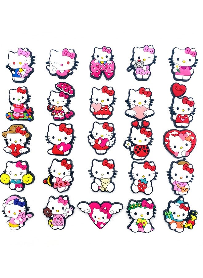 هالو كيتي Hellokitty 25 قطعة من سحر تزيين أحذية كروكس، أحذية ساحرة كرتونية لطيفة ساحرة لأحذية Crocs Hole Hole، للأطفال الأولاد والبنات والرجال والنساء في الحفلات - Image 4