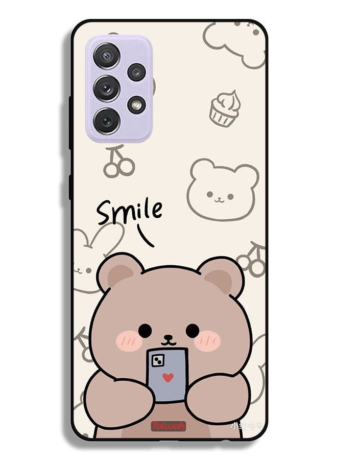 Tolwak Samsung Galaxy A72 5G Protective Case Cover Smile Bear Art - Image 1