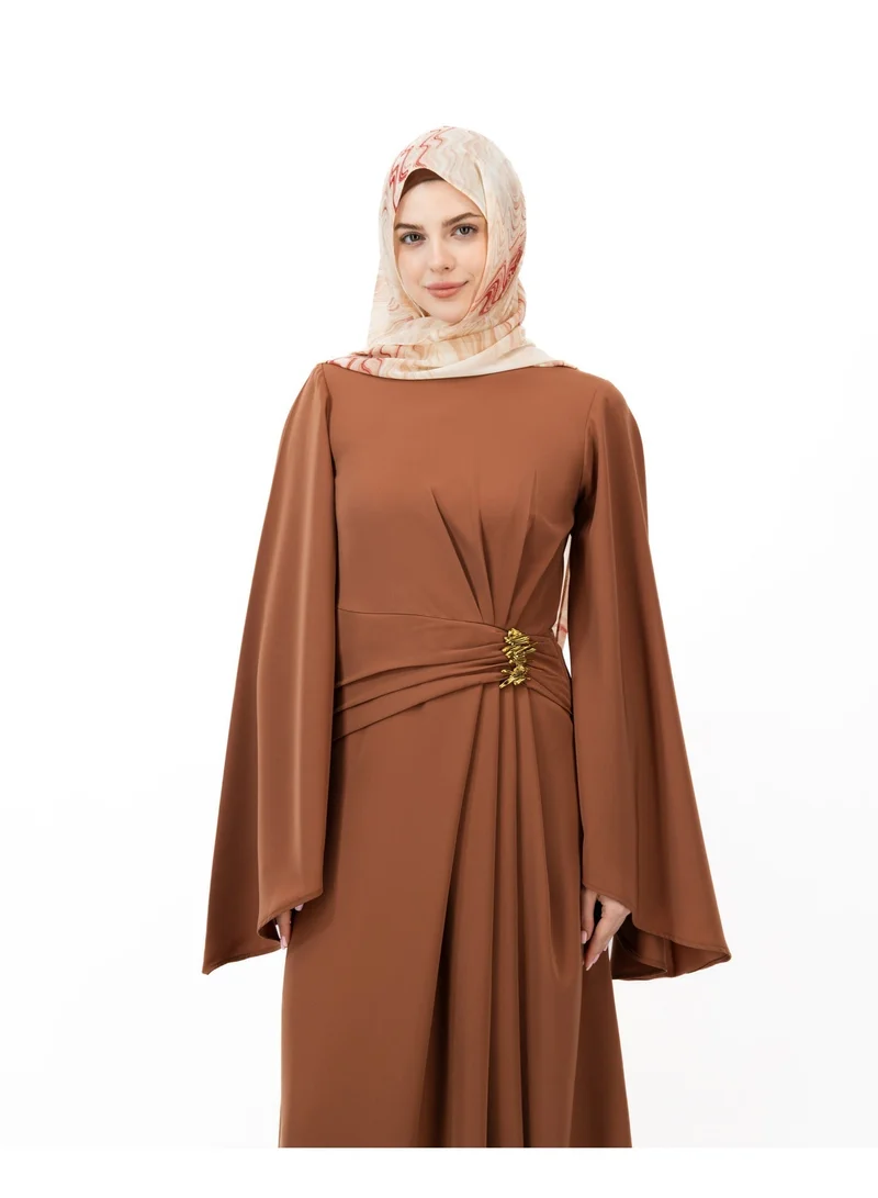 Eight Thirty Nine  Destined - Dark Dusty Rose | Long Sleeves Maxi Dress for Women | Best Price UAE