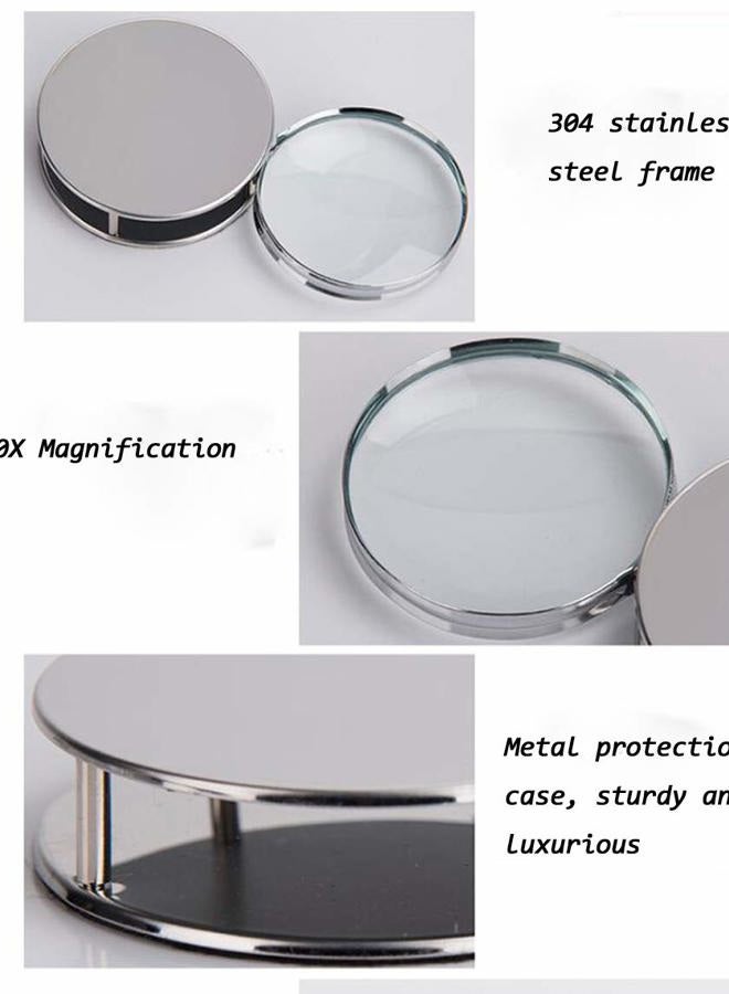 IPENNY Mini 20X Folding Pocket Magnifier with Metal Protective Case, Portable Reading Magnifying Glass for Reading, Inspection, Jewelry, Coins, Hobby, Travel - Image 4