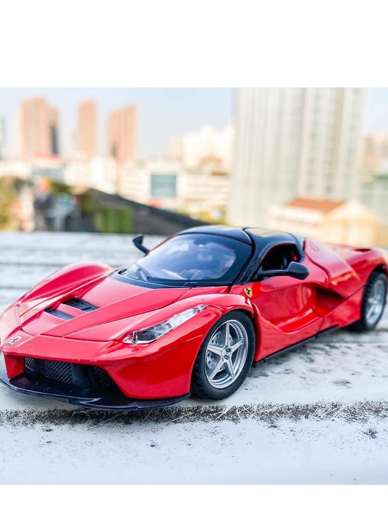 1:32 Ferrari model diecast car Sportscar Race Car Model Toy for Kids Boy Girl or Adult Ideas Gift, Pull Back Toy Car Alloy Diecast Vehicle w/Sound & Light, for Ferrari Lovers or Child (Red) - Image 3