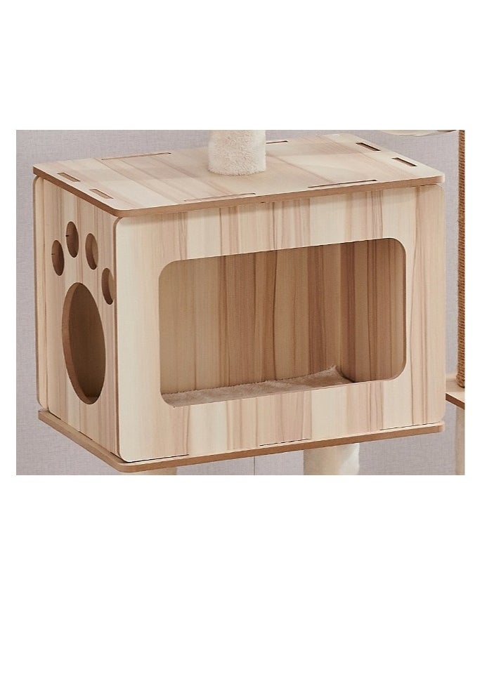 Generic - Modern Cat Tree for Large Cat, Wood Cat Tower Heavy Duty with Scratch Post for Indoor Big Cats, 178CM Extra Tall Cat Condo Sturdy Frisco Castle with Clear Bowl for Kittens Maine 10KGs - Image 1