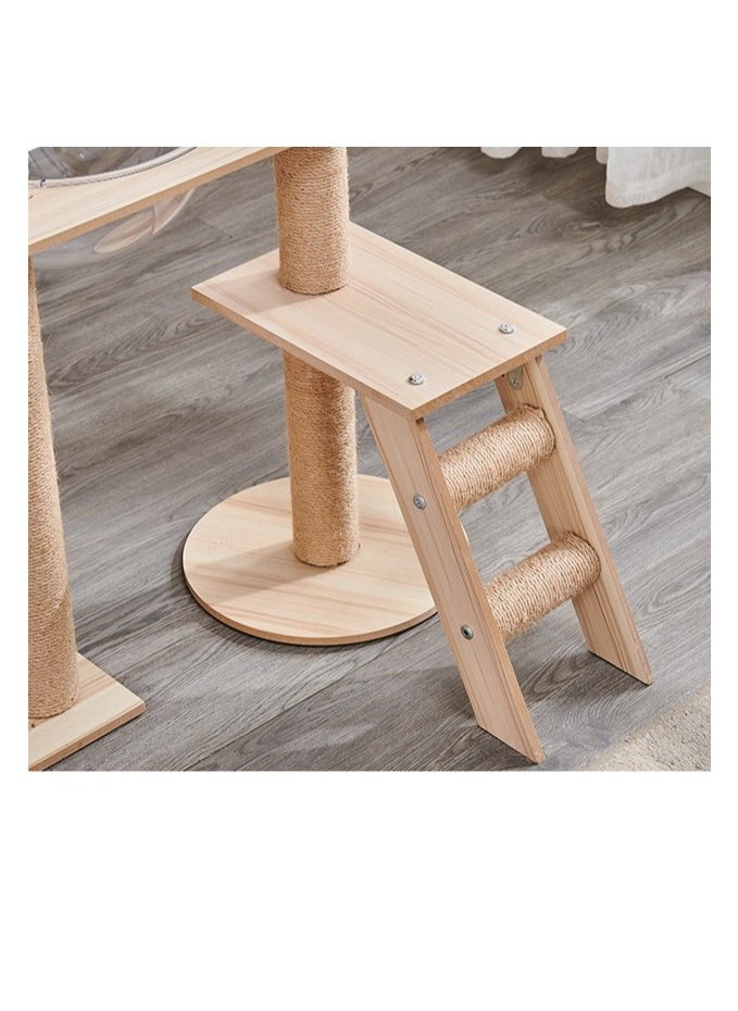 Generic - Modern Cat Tree for Large Cat, Wood Cat Tower Heavy Duty with Scratch Post for Indoor Big Cats, 178CM Extra Tall Cat Condo Sturdy Frisco Castle with Clear Bowl for Kittens Maine 10KGs - Image 1