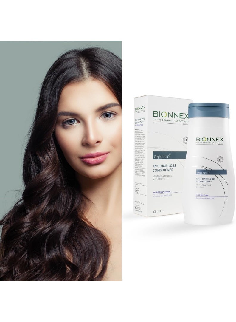 BIONEX بلسم بيونكس أورجانيكا المضاد لتساقط الشعر لجميع أنواع الشعر 300 مل - تركيبة مغذية وقوية مع 25 مستخلصات نباتية وبحرية طبيعية، فيتامينات ومعادن - Image 3
