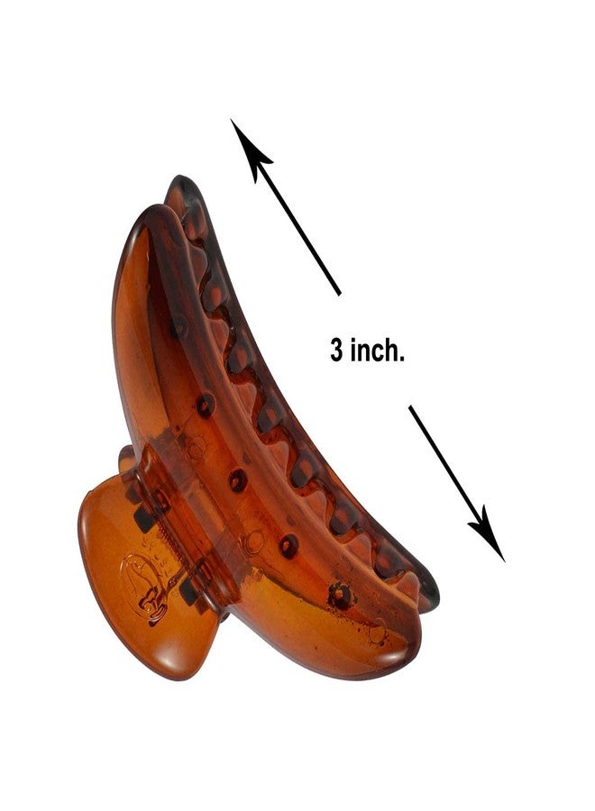 NAT Big wide Teeth Hair Clips Claw Clamp Non Slip Hair Accessories for All Kinds of Hairstyles Women Girls (Black And Brown, Pack of 3) - Image 2