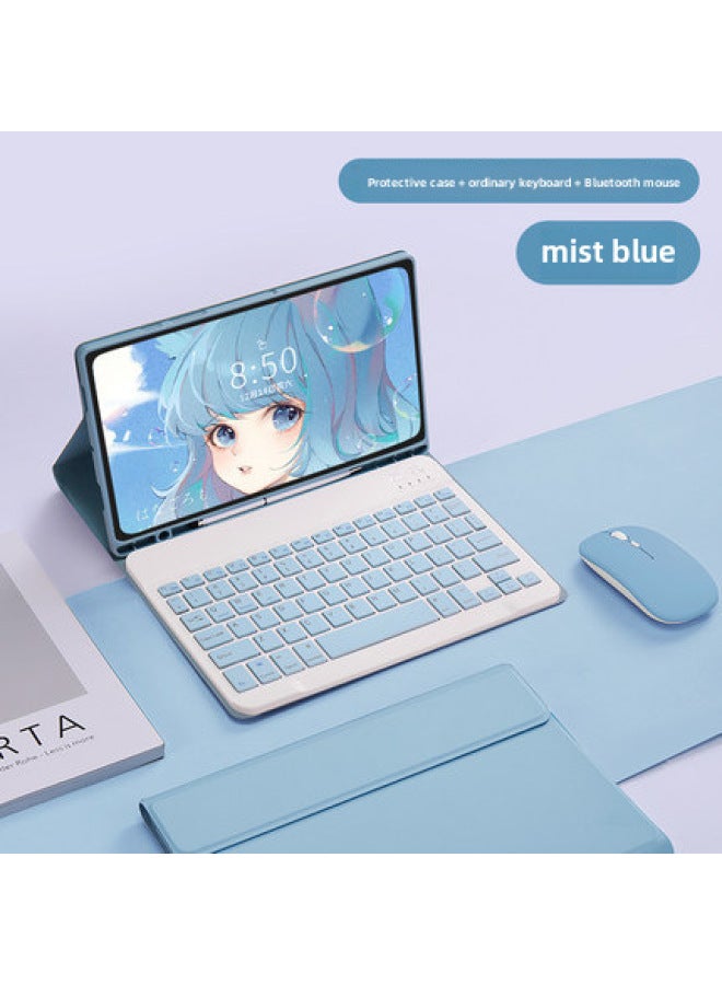 Applicable To Samsung A9Plus With Pen Slot Protective Cover S9FE Split Bluetooth Touch Keyboard X810 Colorful Backlight-Color:Misty Blue ]-Product Type:Tab S9FEPlus 12.4(X610/616) With 10-inch Keyboard  - Image 1