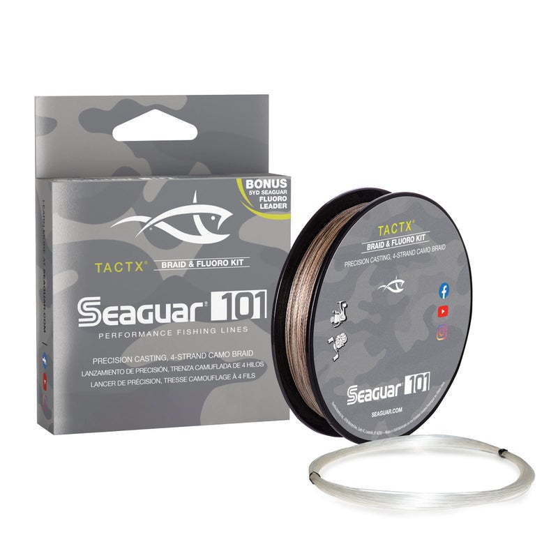 Seaguar 101 TACTX Braided Camo Fishing Line Fluoro Kit with Free 5lb Leader 50lbs 300yds Break StrengthLength 50TCX300 - Image 2