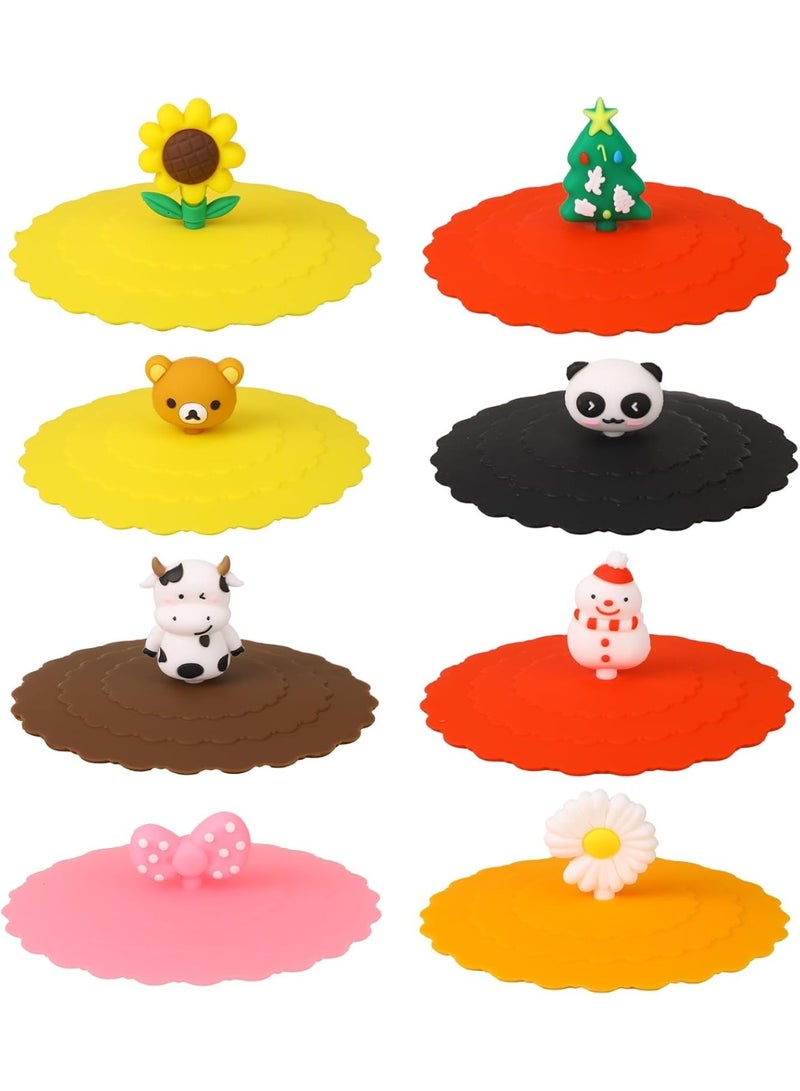 Premium 6-Piece Silicone Cup Lids Set – Colorful Airtight Dust-Proof & Leak-Resistant Mug Covers, Food Grade Reusable Silicone Lids for Coffee, Tea and Hot & Cold Drinks, Heat Resistant Universal Fit Cup Covers for Home, Office and Travel Use - Image 1